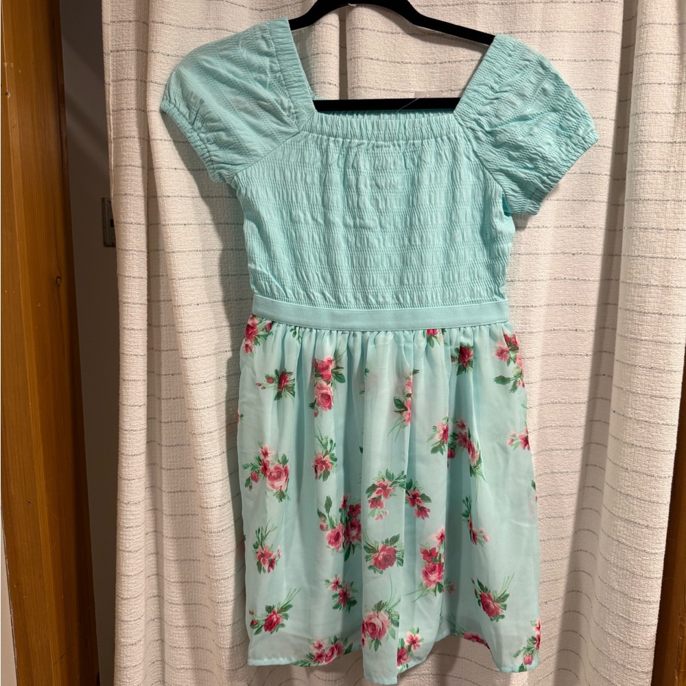 The Children's Place Light Blue Floral Dress